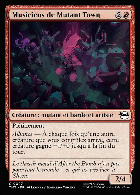 Musiciens de Mutant Town, carte Magic TMT 97 — extension Teenage Mutant Ninja Turtles