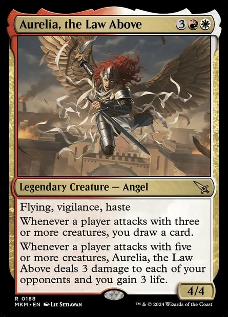 Aurelia, the Law Above, Magic card MKM 188 — Murders at Karlov Manor set