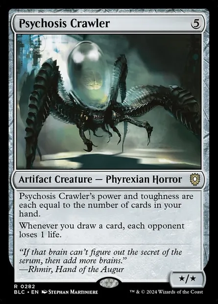 Psychosis Crawler, Magic card BLC 282 — Bloomburrow Commander set