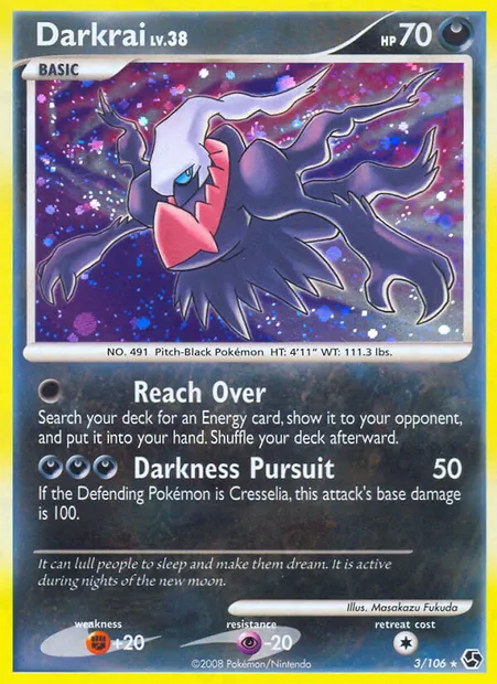 Darkrai, carte Pokémon GE 3 — extension Duels au Sommets