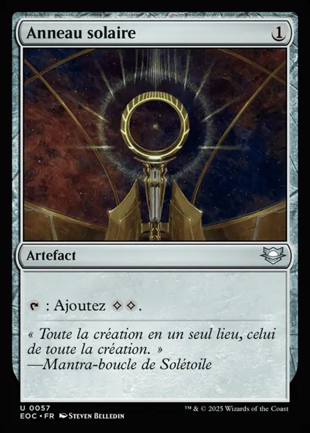 Anneau solaire, carte Magic EOC 57 — extension Edge of Eternities Commander