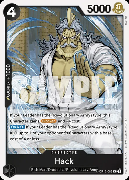 Hack, One Piece card OP12-089 — LEGACY OF THE MASTER set