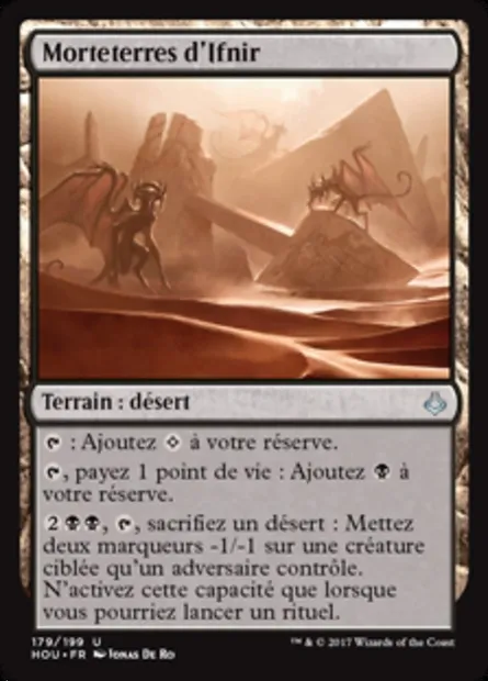 Morteterres d'Ifnir, carte Magic HOU 179 — extension L’âge de la destruction