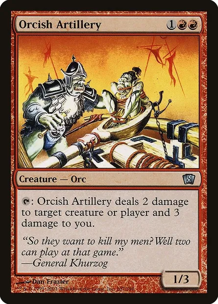 Artillerie orque, carte Magic 8ED 207★ — extension Huitième Edition