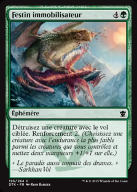 Festin immobilisateur, carte Magic DTK 195 — extension Les Dragons de Tarkir