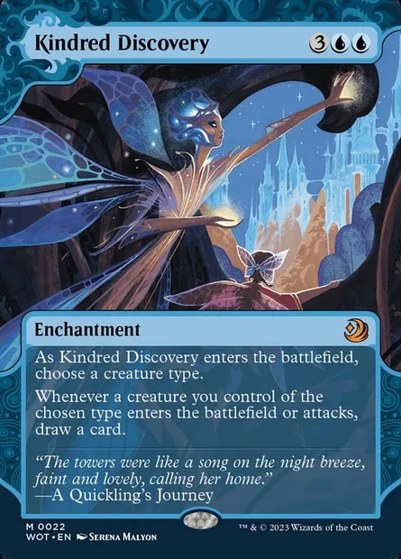 Kindred Discovery, Magic card WOT 22 — Wilds of Eldraine: Enchanting Tales set