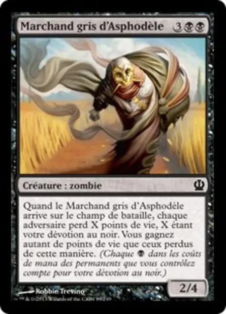 Marchand gris d'Asphodèle, carte Magic THS 89 — extension Theros