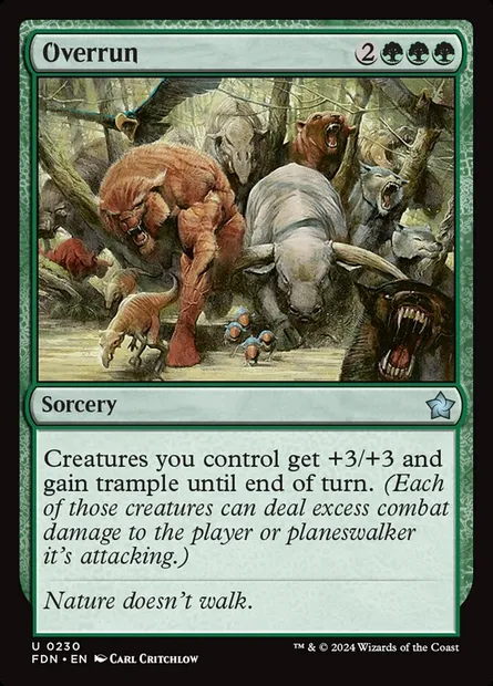 Overrun, Magic card FDN 230 — Foundations set