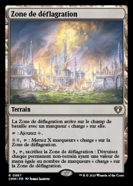 Zone de déflagration, carte Magic CMM 987 — extension Commander Masters