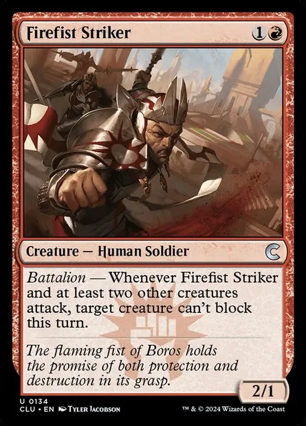 Firefist Striker, Magic card CLU 134 — Ravnica: Clue Edition set