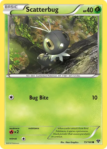 Scatterbug, Pokémon card XY 15 — XY set