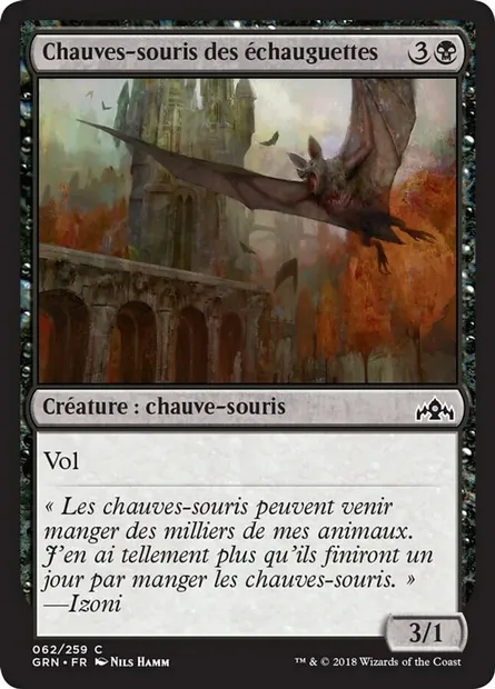 Chauves-souris des échauguettes, carte Magic GRN 62 — extension Les Guildes de Ravnica