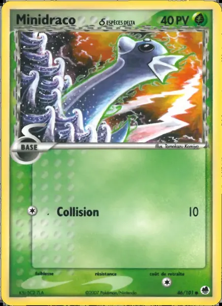 Minidraco δ, carte Pokémon DF 46 — extension EX Île des Dragons