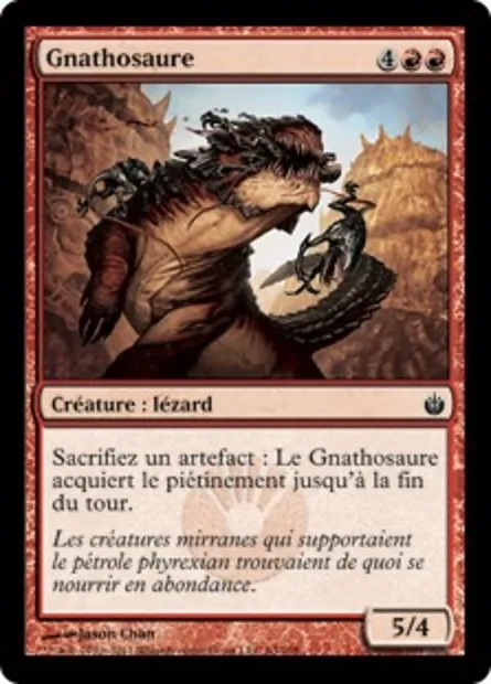 Gnathosaure, carte Magic MBS 63 — extension Mirrodin assiégé