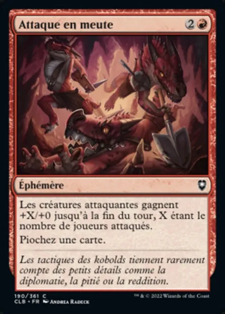 Attaque en meute, carte Magic CLB 190 — extension Commander Légendes : la bataille de la Porte de Baldur