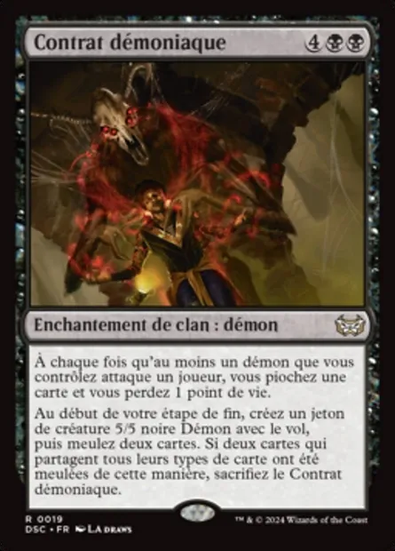 Contrat démoniaque, carte Magic DSC 19 — extension Duskmourn: House of Horror Commander