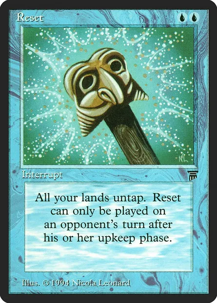 Reset, carte Magic LEG 73 — extension Legends
