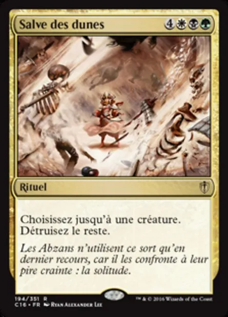 Salve des dunes, carte Magic C16 194 — extension Commander 2016