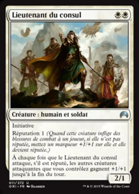 Lieutenant du consul, carte Magic ORI 11 — extension Magic Origines
