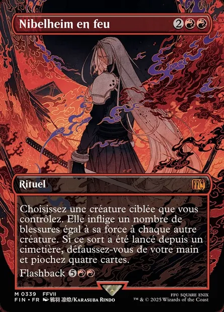 Nibelheim en feu, carte Magic FIN 339 — extension Final Fantasy
