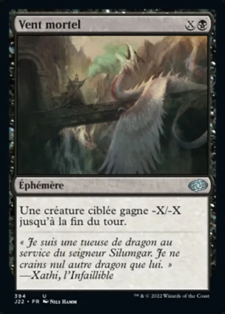 Vent mortel, carte Magic J22 394 — extension Jumpstart 2022