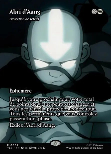 Protection de Téfeiri, carte Magic TLE 7 — extension Avatar: The Last Airbender Eternal