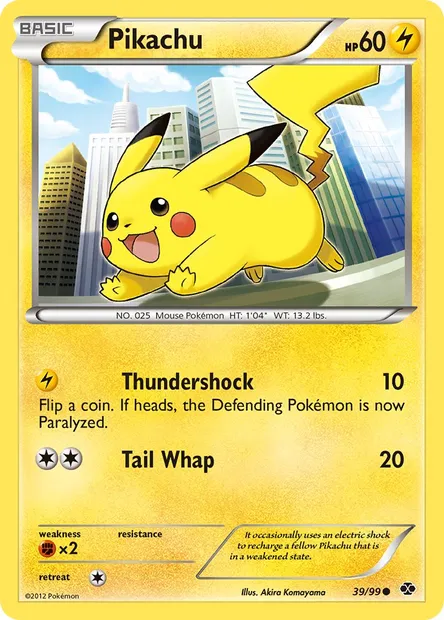 Pikachu, Pokémon card NXD 39 — Next Destinies set