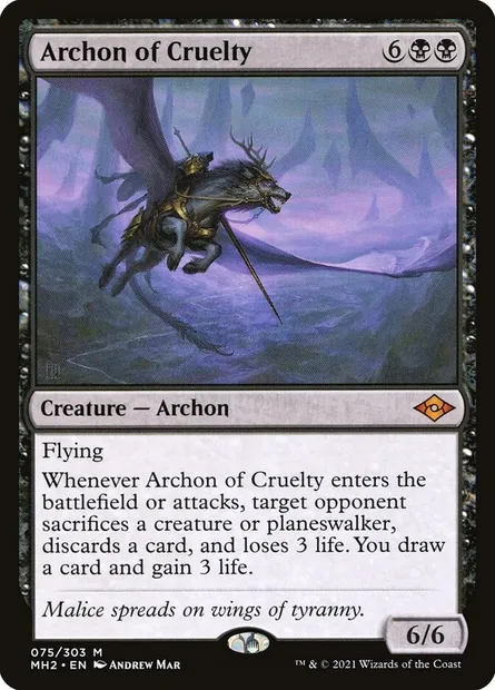Archon of Cruelty, Magic card MH2 75 — Modern Horizons 2 set