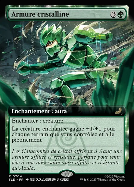Armure cristalline, carte Magic TLE 204 — extension Avatar: The Last Airbender Eternal