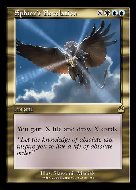Sphinx's Revelation, Magic card RVR 383 — Ravnica Remastered set