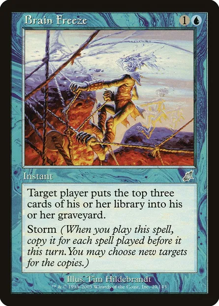 Brain Freeze, Magic card SCG 29 — Scourge set