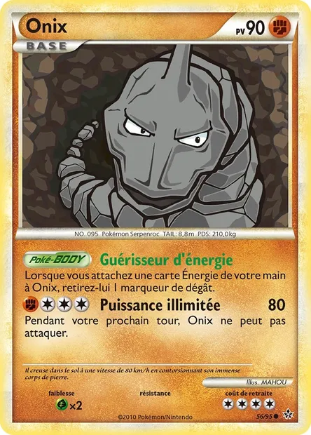 Onix, carte Pokémon UL 56 — extension Déchaînement