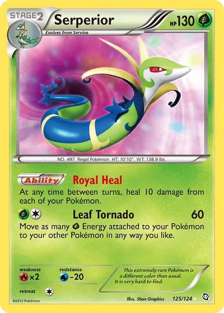 Serperior, Pokémon card DRX 125 — Dragons Exalted set