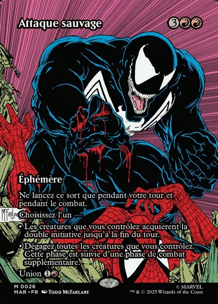 Attaque sauvage, carte Magic MAR 26 — extension Marvel Universe