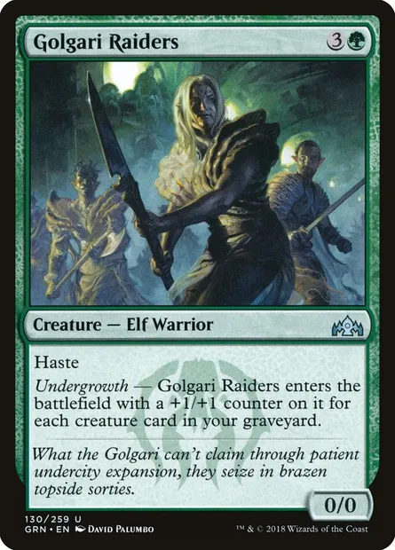 Golgari Raiders, Magic card GRN 130 — Guilds of Ravnica set