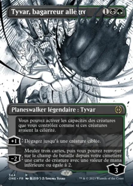 Tyvar, bagarreur allègre, carte Magic ONE 344 — extension Tous Phyrexians