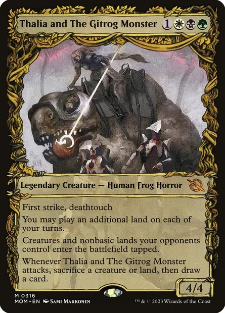 Thalia and The Gitrog Monster, Magic card MOM 316 — March of the Machine set