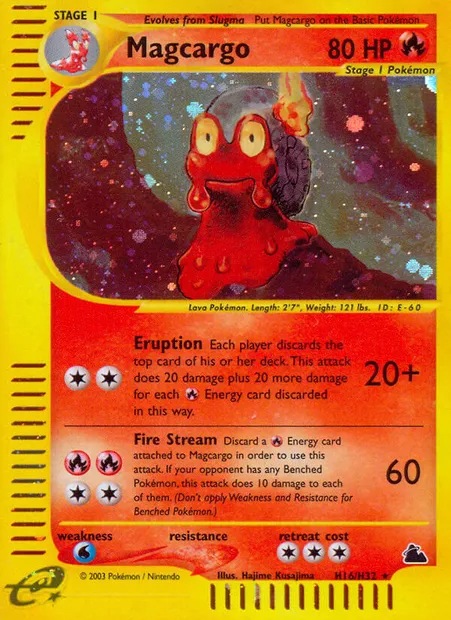 Magcargo, Pokémon card SK H16 — Skyridge set