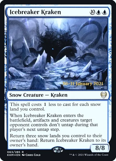 Kraken brise-glace, carte Magic PKHM 63s — extension Kaldheim Promos