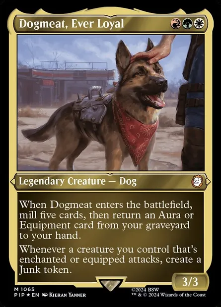 Dogmeat, Ever Loyal, Magic card PIP 1065 — Fallout set