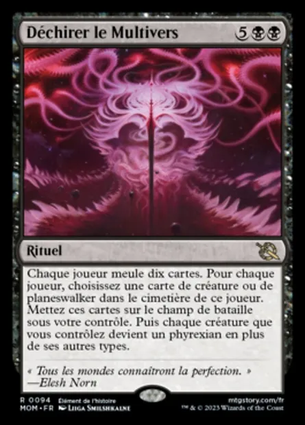 Déchirer le Multivers, carte Magic MOM 94 — extension L'invasion des machines