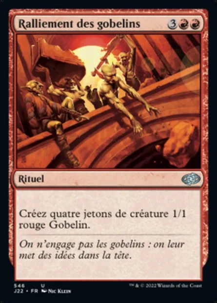 Ralliement des gobelins, carte Magic J22 546 — extension Jumpstart 2022