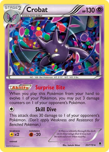 Crobat, Pokémon card PHF 33 — Phantom Forces set