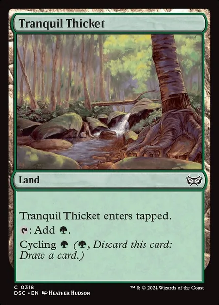 Tranquil Thicket, Magic card DSC 318 — Duskmourn: House of Horror Commander set