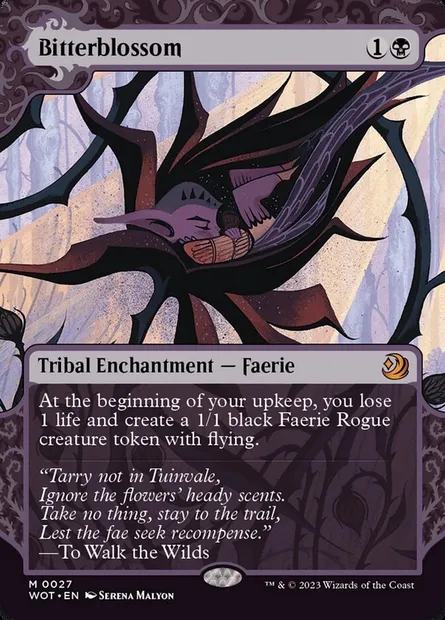 Bitterblossom, Magic card WOT 27 — Wilds of Eldraine: Enchanting Tales set