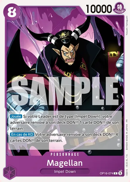 Magellan, carte One Piece OP16-074 — extension L'HEURE DE LA BATAILLE DÉCISIVE