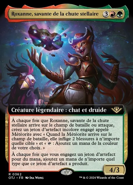 Roxanne, savante de la chute stellaire, carte Magic OTJ 362 — extension Outlaws of Thunder Junction