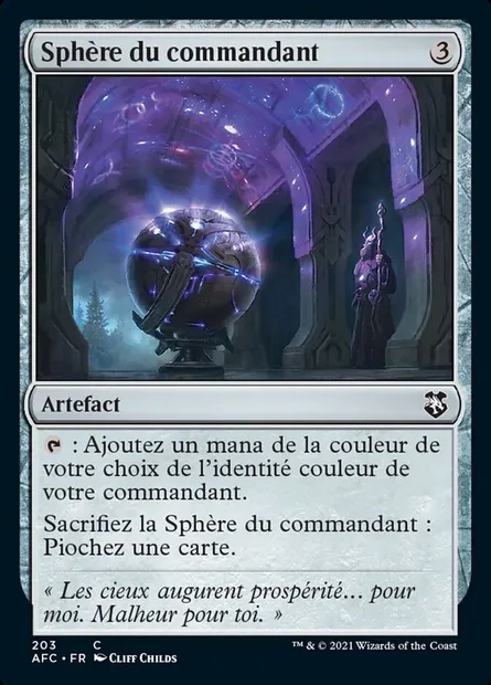 Sphère du commandant, carte Magic AFC 203 — extension Forgotten Realms Commander