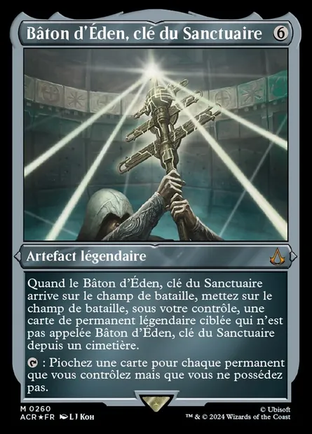Bâton d'Éden, clé du Sanctuaire, carte Magic ACR 260 — extension Assassin's Creed