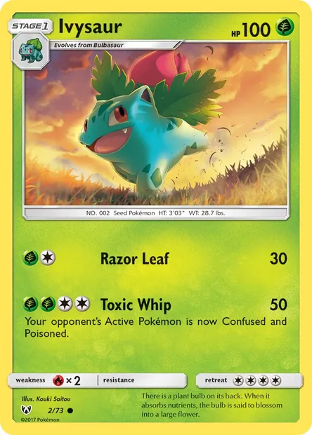 Ivysaur, Pokémon card SLG 2 — Shining Legends set
